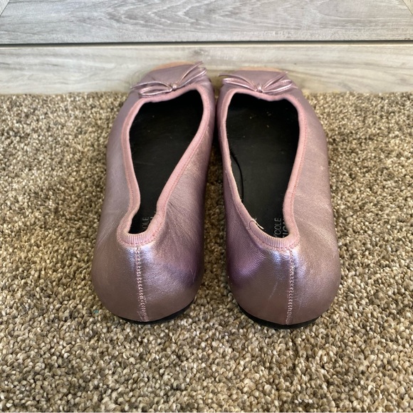 Kenneth Cole Reaction Women's Pink Leather Ballet Flats 7 - Picture 8 of 9